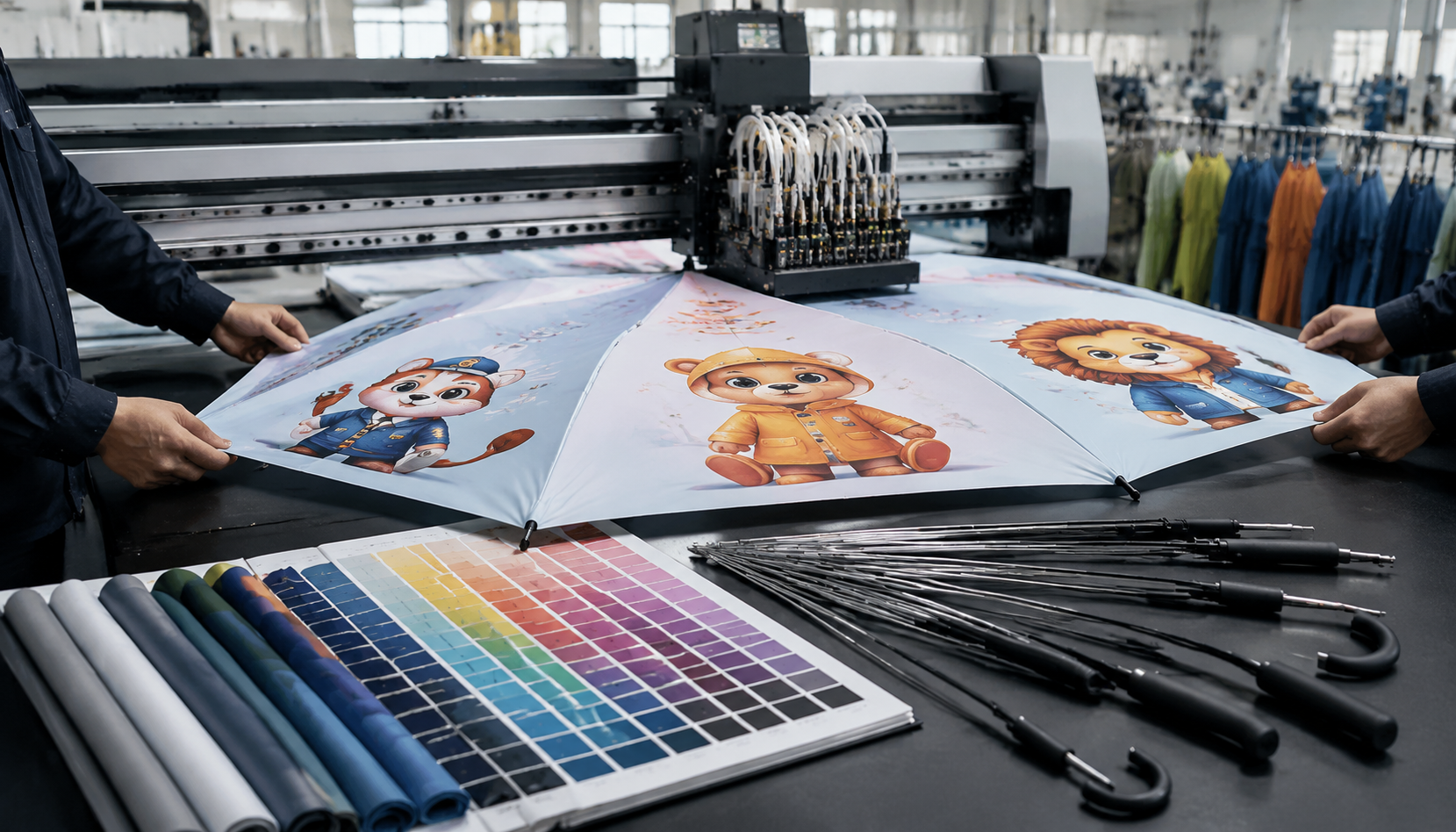 Brand Mascot and Character Printing on Umbrella Canopies