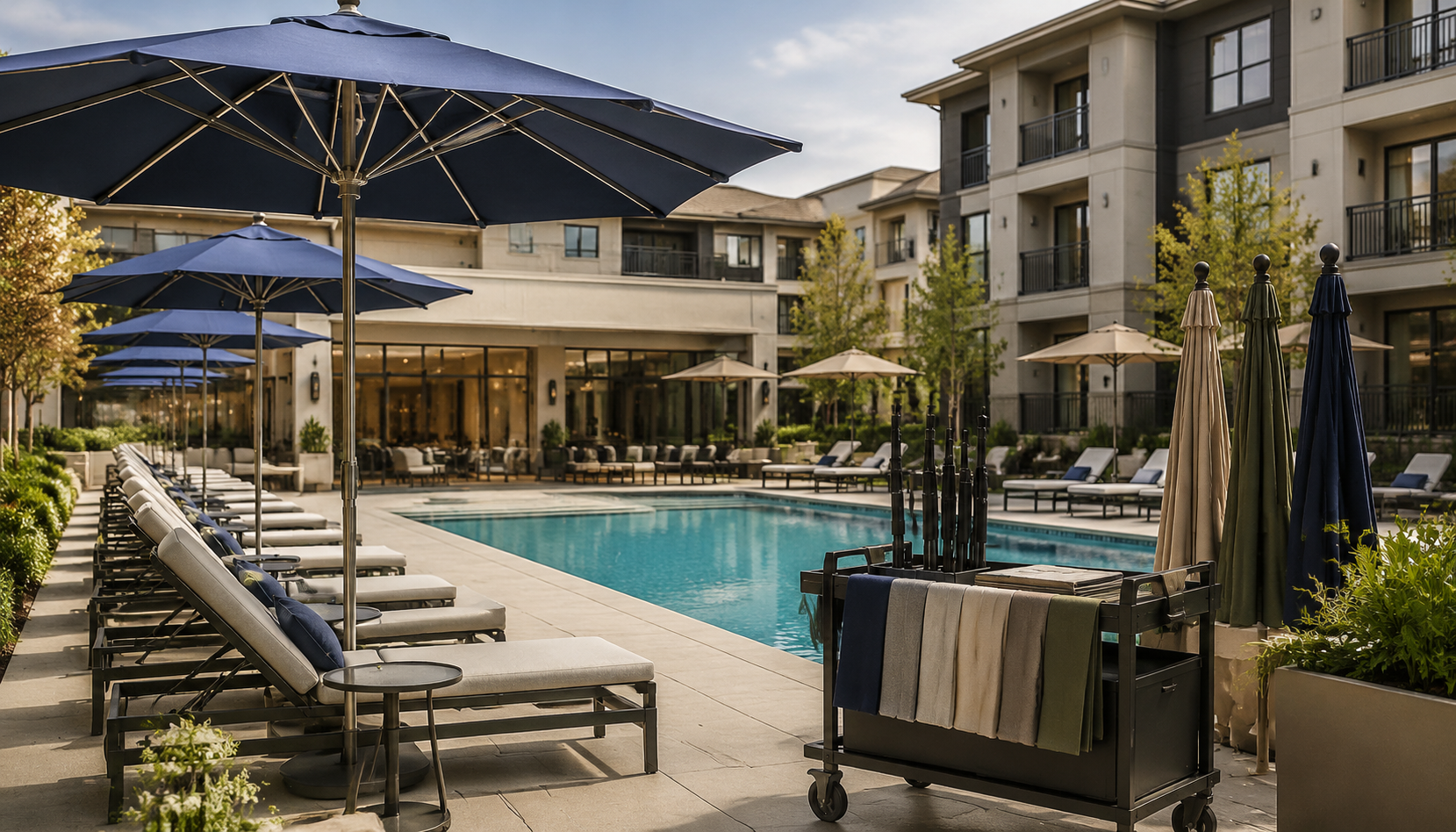 Branded Umbrellas for Apartment and HOA Amenity Programs