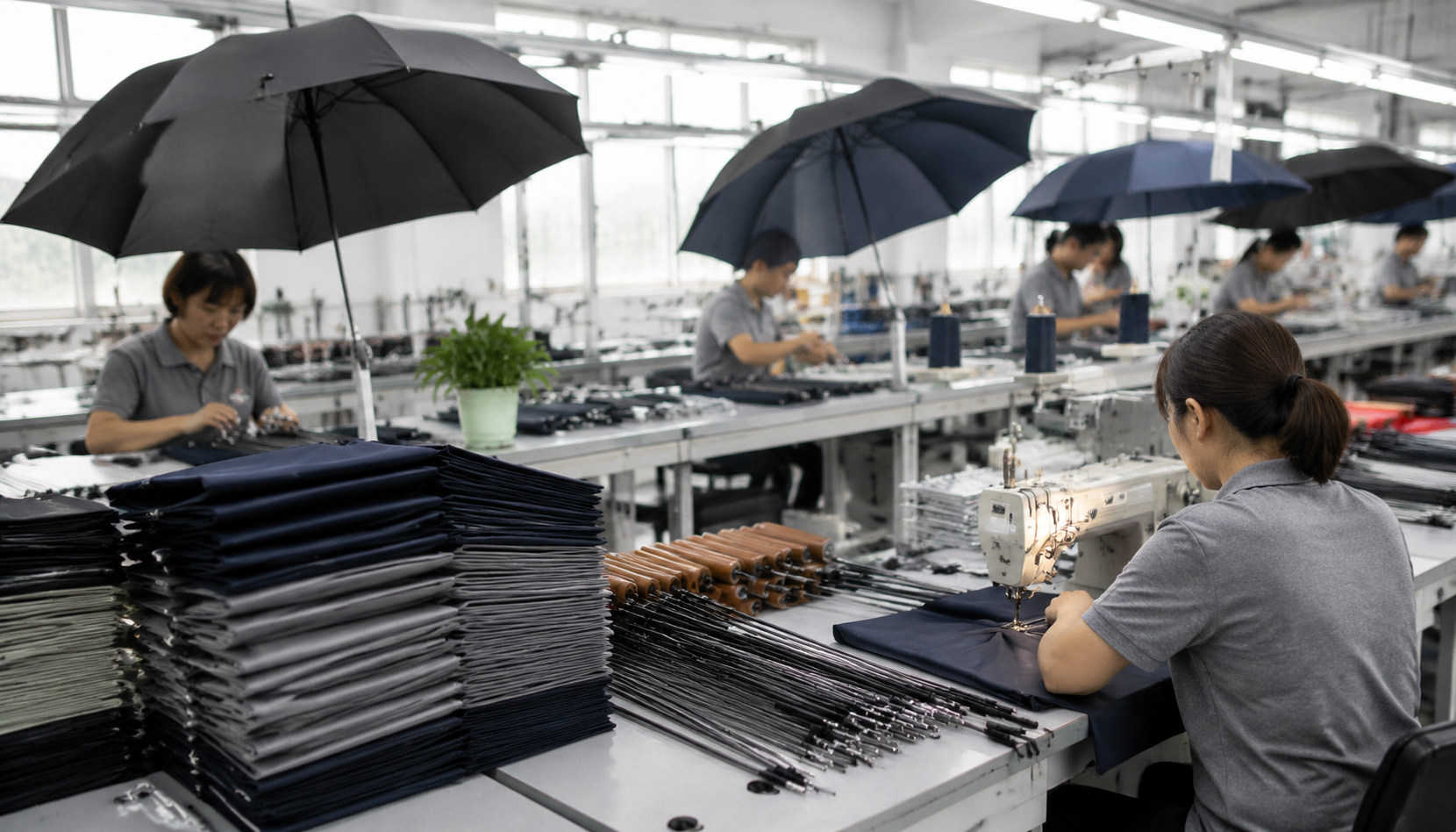 Branded Umbrellas for Insurance and Banking Campaigns