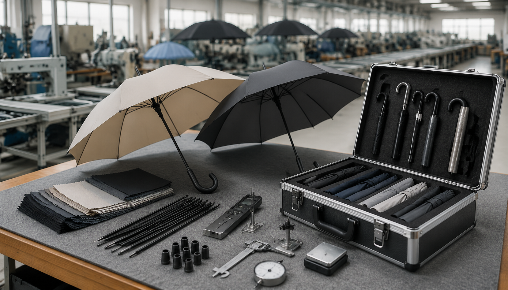 Branded Umbrellas for Insurance Claims and Adjuster Teams