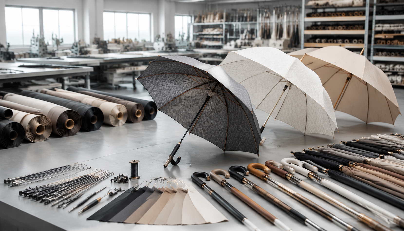 Branded Umbrellas for Luxury Beauty and Fashion Launches