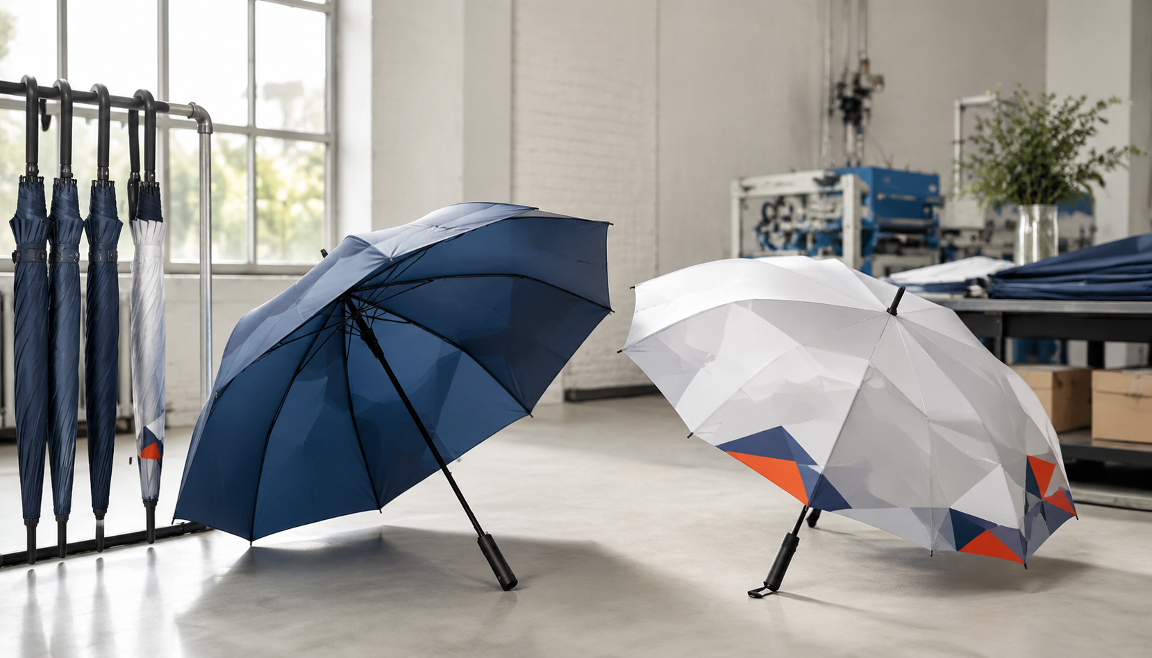Branded Umbrellas for Tech Campuses and Employee Commutes