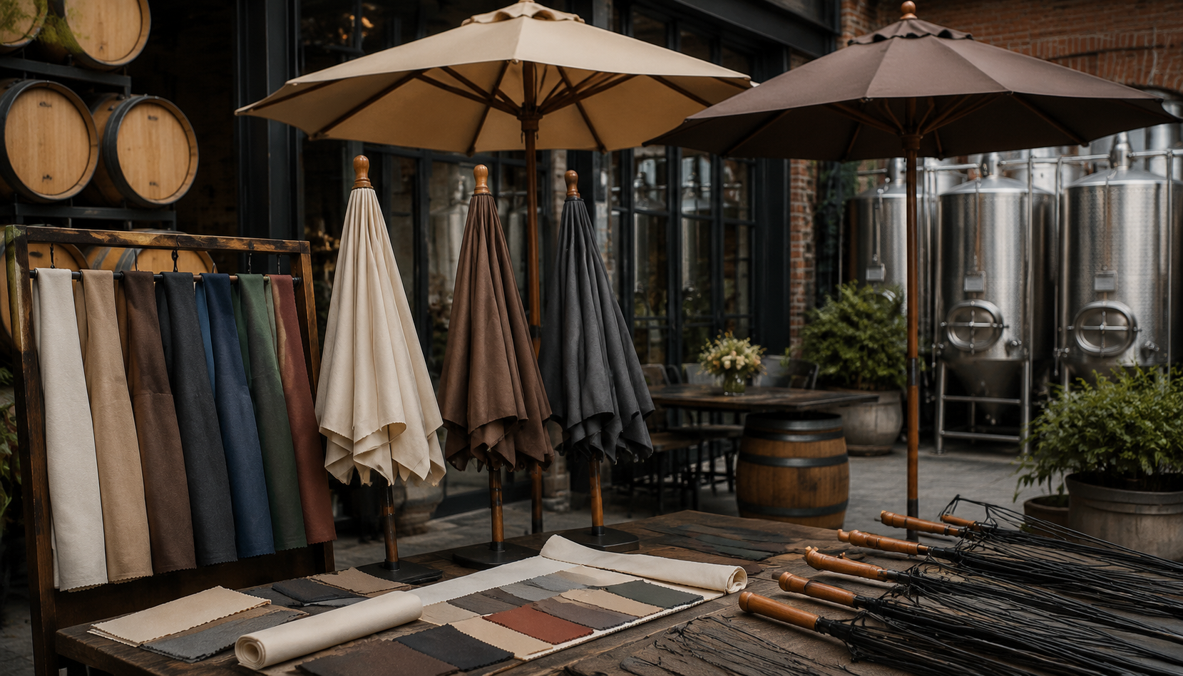 Branded Umbrellas for Wineries and Brewery Tasting Rooms