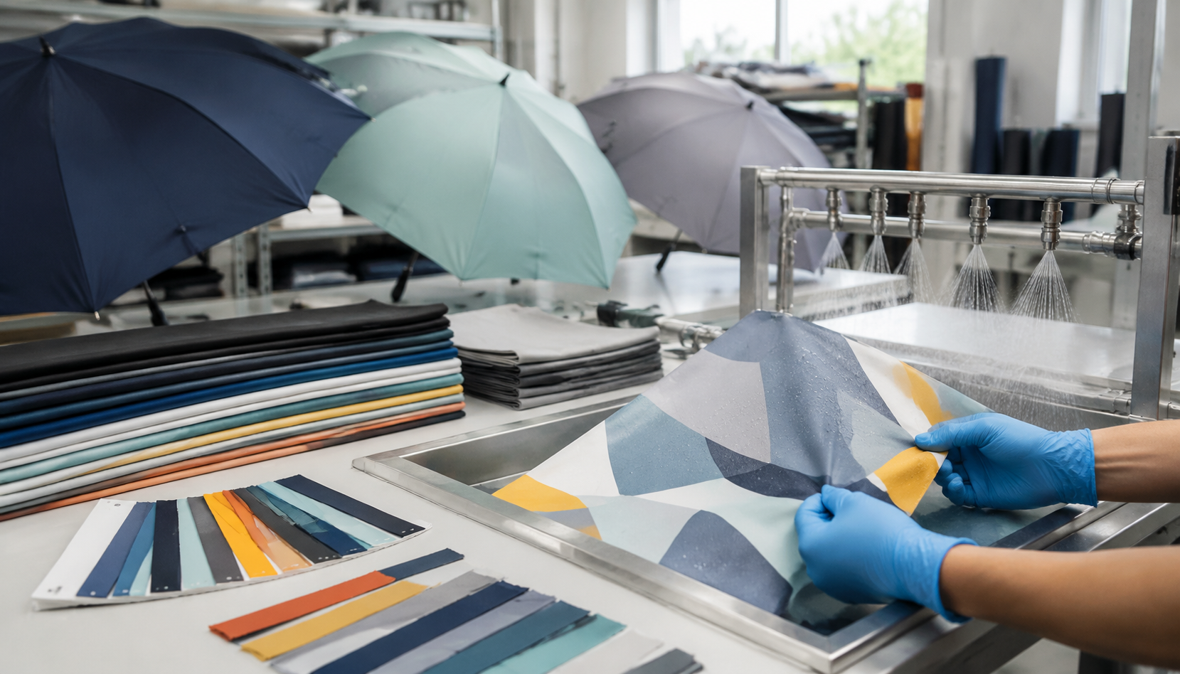 Colorfast Logo Printing Tests for Bulk Branded Umbrellas
