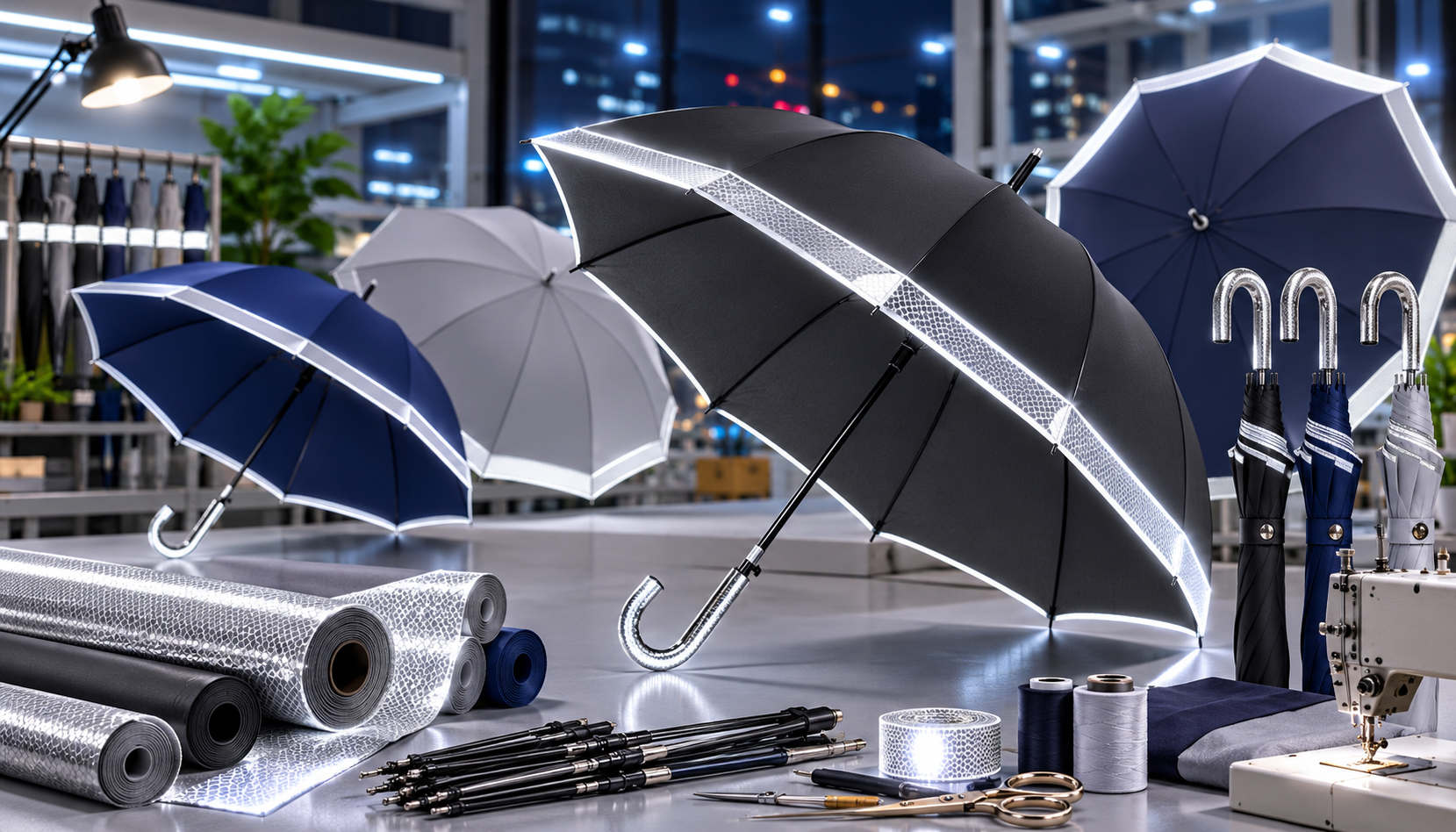 Custom Reflective Umbrellas for Night Safety Campaigns