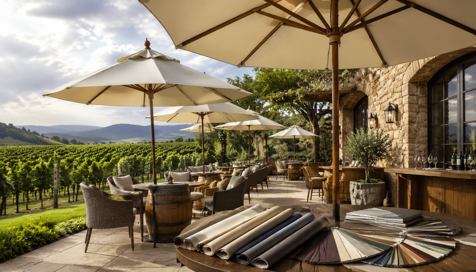 Custom Umbrella Programs for Wineries and Outdoor Tastings