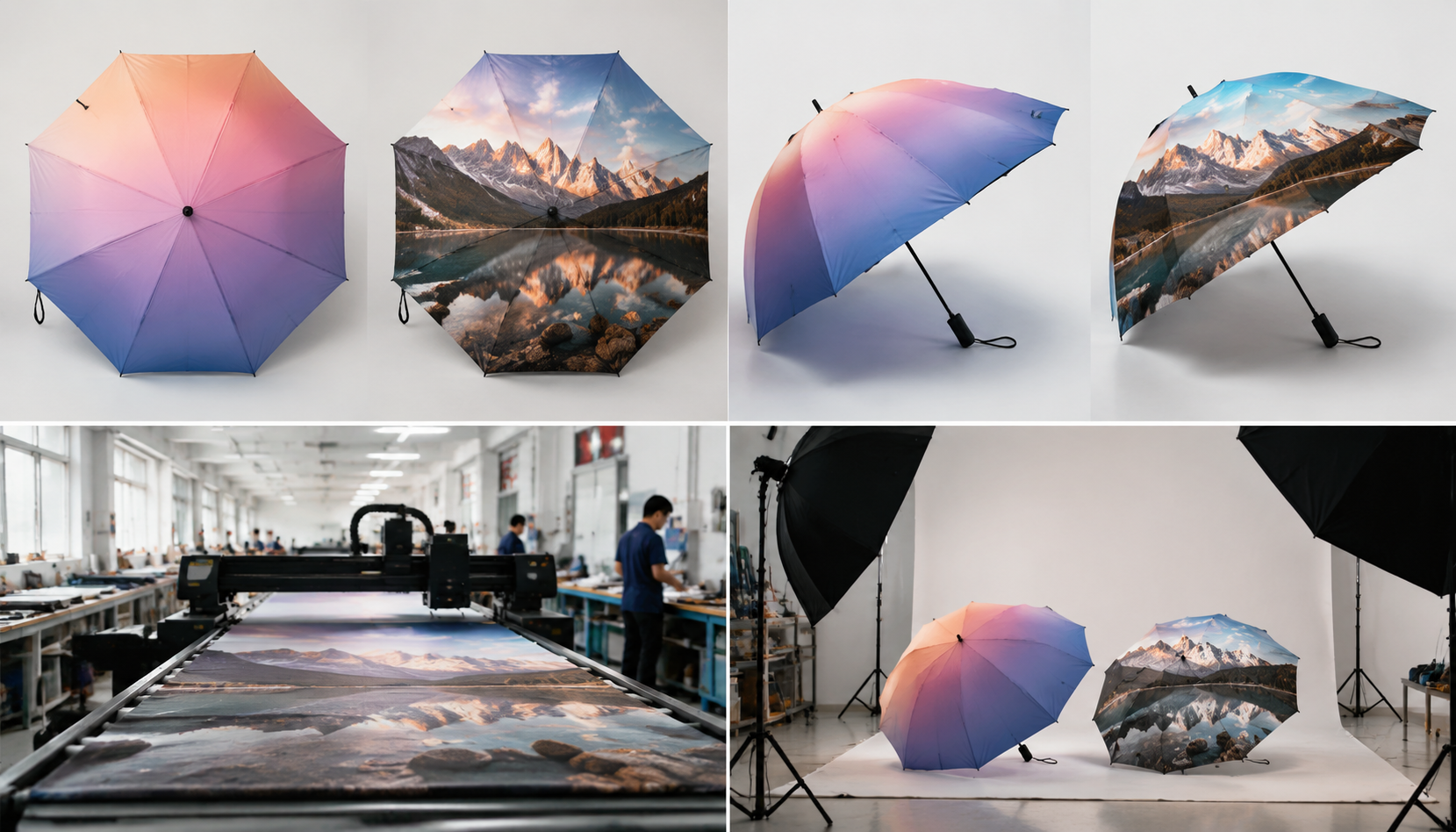 Gradient and Photo Printing Specs for Branded Umbrellas