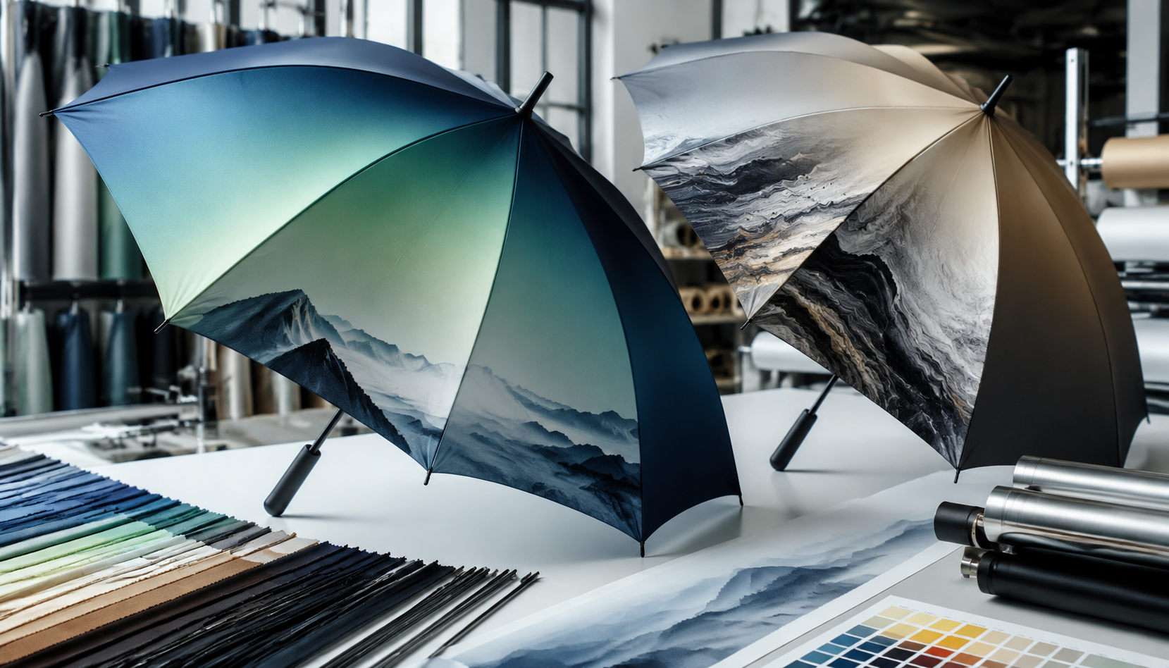 Gradient and Photographic Umbrella Prints for Brand Campaigns