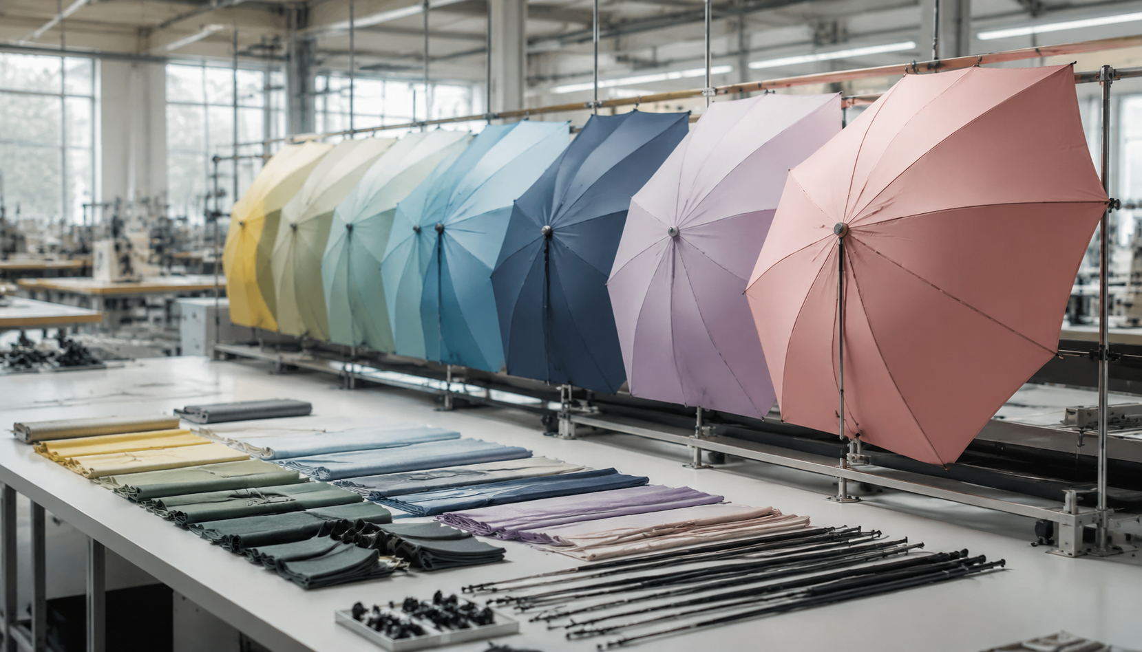 Gradient Color Umbrella Canopies for Retail Brand Lines