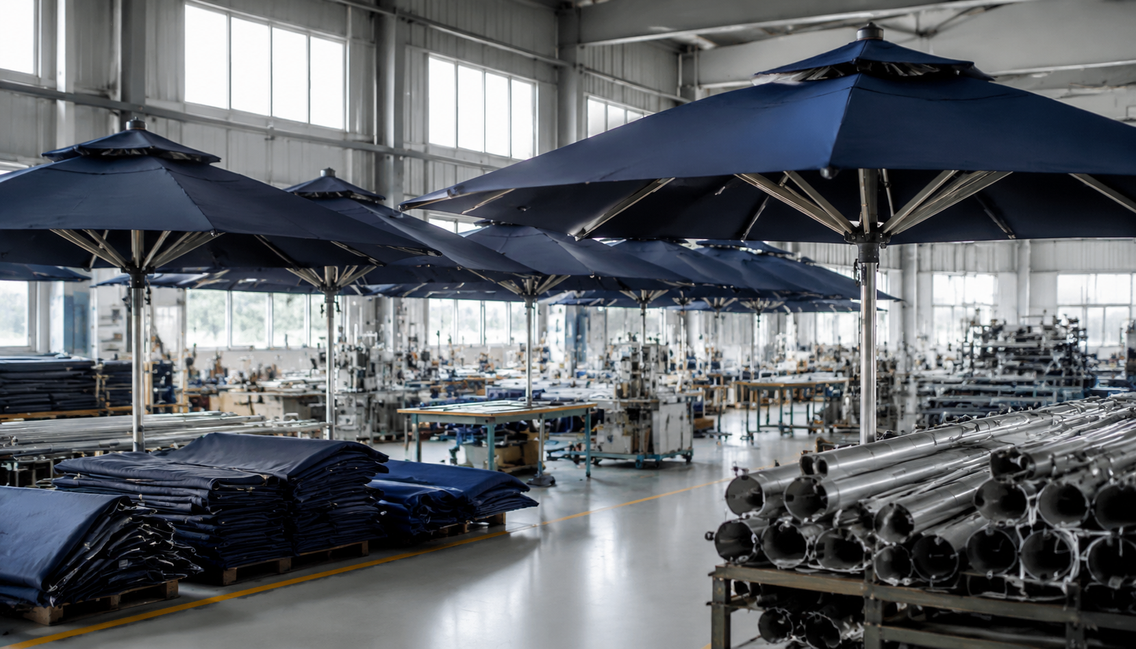 Heavy-Duty Worksite Umbrellas for Industrial Buyers