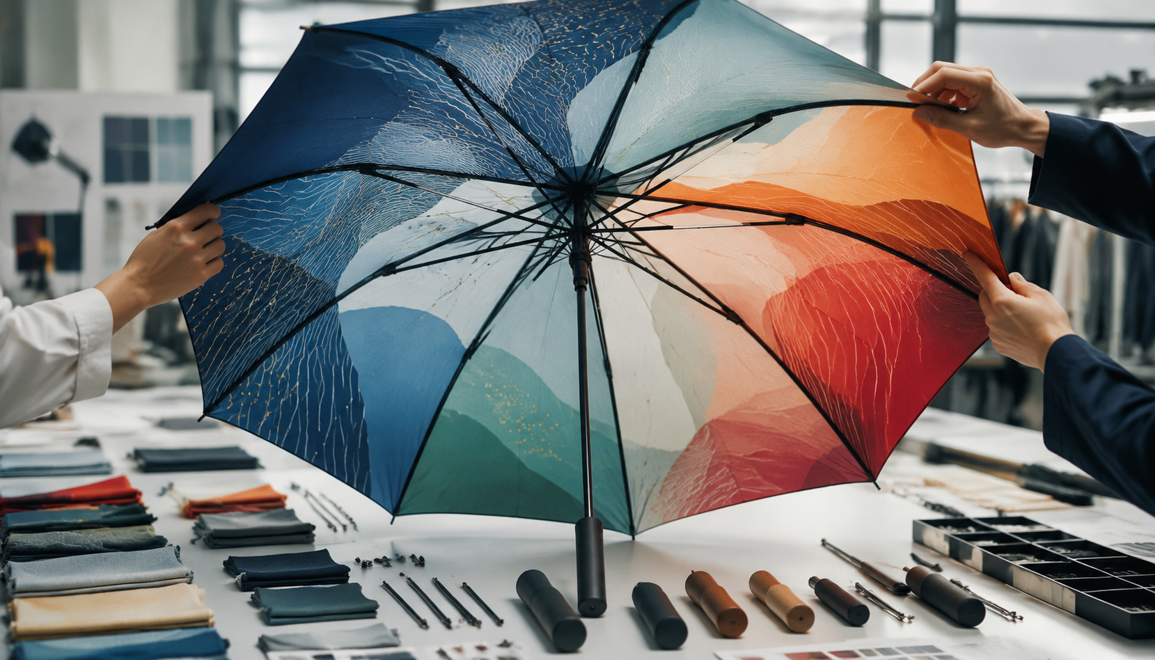 Inside-Canopy Printing for Branded Umbrella Storytelling