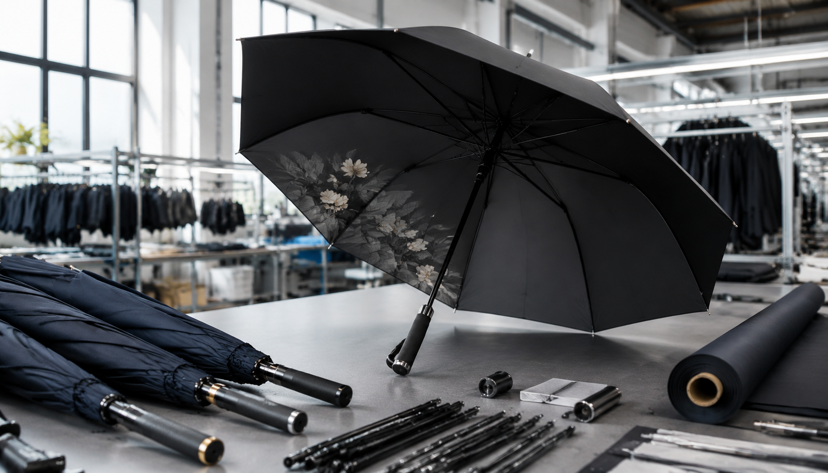 Inside-Panel Umbrella Printing for Subtle Brand Messaging
