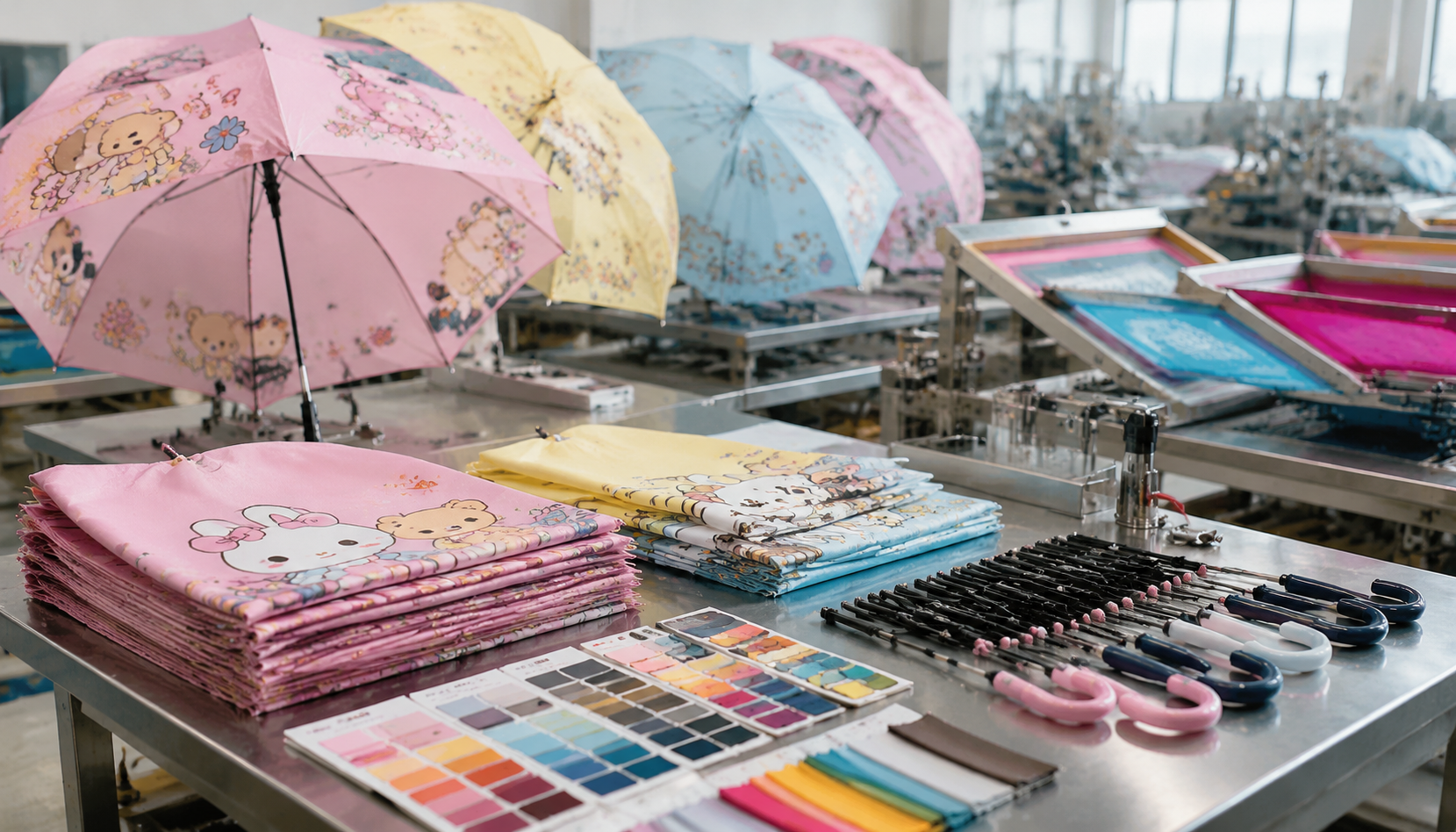 Licensed Character Umbrella Printing for Retail Brands