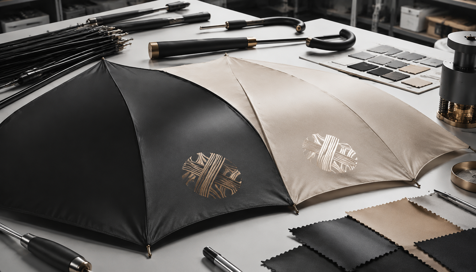 Metallic Ink and Foil Effects for Premium Umbrella Logos
