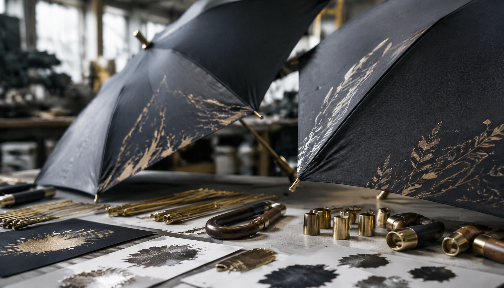 Metallic Ink and Foil Logos for Premium Umbrella Branding