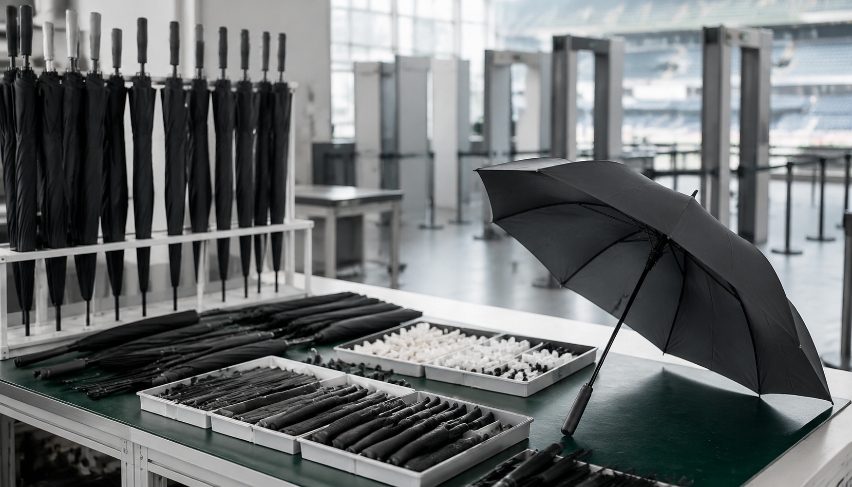Non-Metal Umbrellas for Stadiums and Security Venues