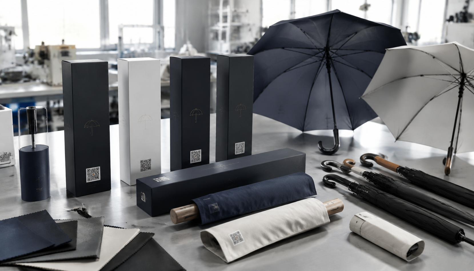 QR Codes on Umbrella Packaging for Brand Storytelling