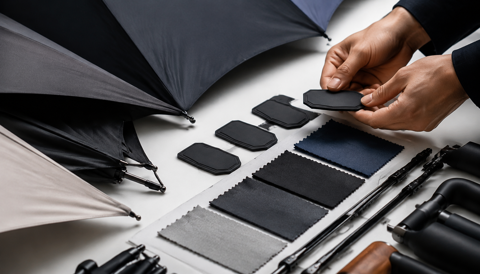 Raised Silicone Logo Patches for Premium Umbrella Branding