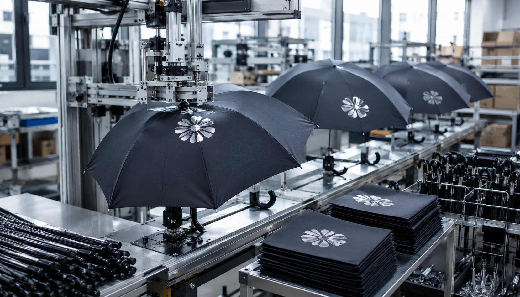 Reflective Logo Printing for Branded Rain Umbrella Programs