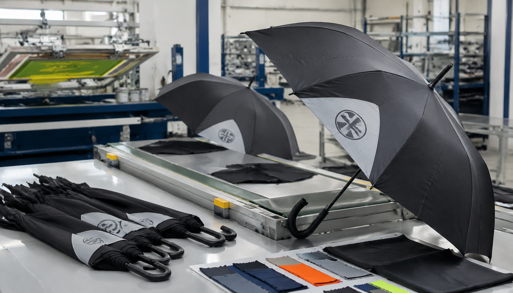Reflective Logo Printing on Umbrellas for Safety Campaigns