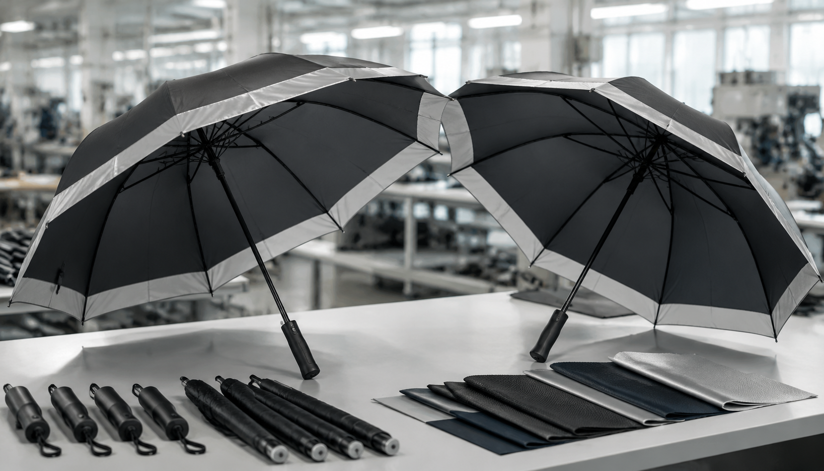 Reflective Safety Umbrellas for Corporate Commuter Programs