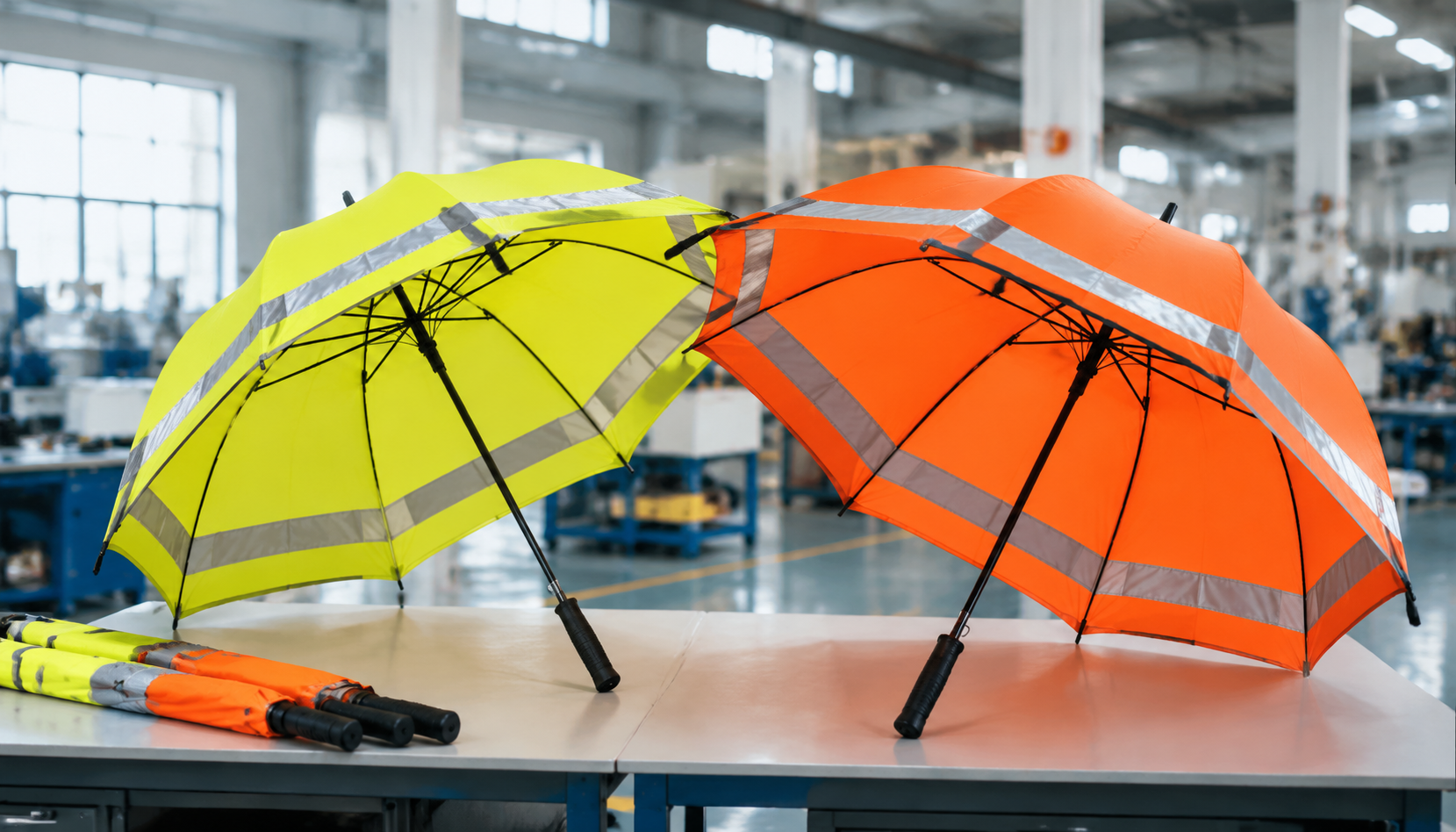 Reflective Safety Umbrellas for Utilities and Campuses