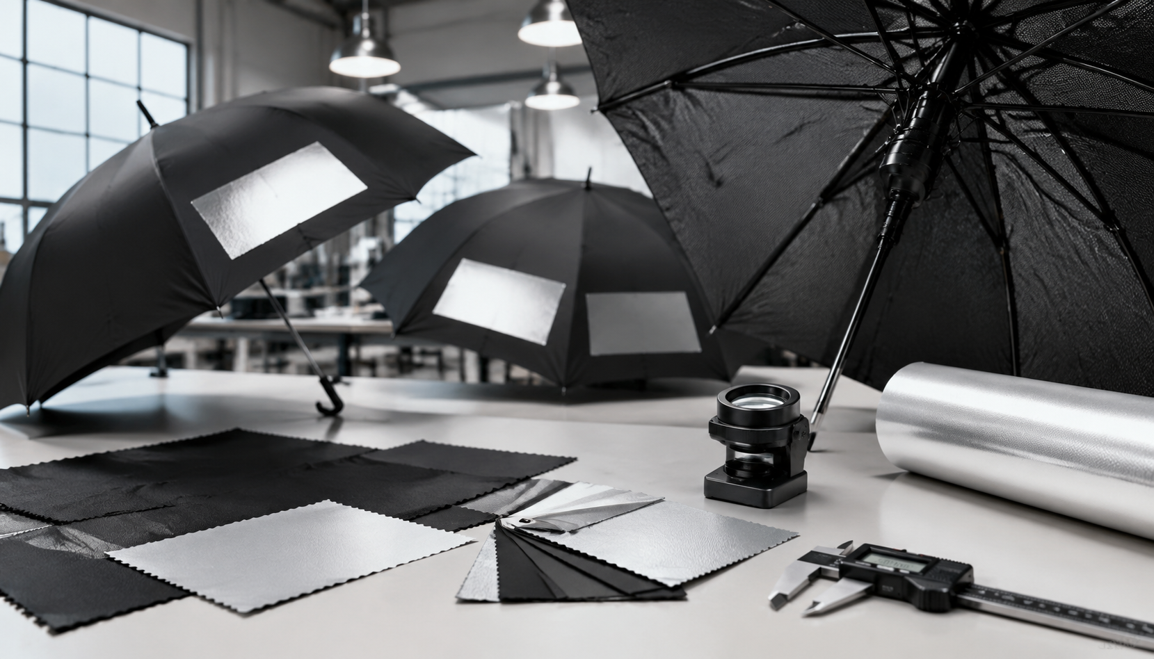 Reflective Umbrella Logos for Safety Brand Campaigns