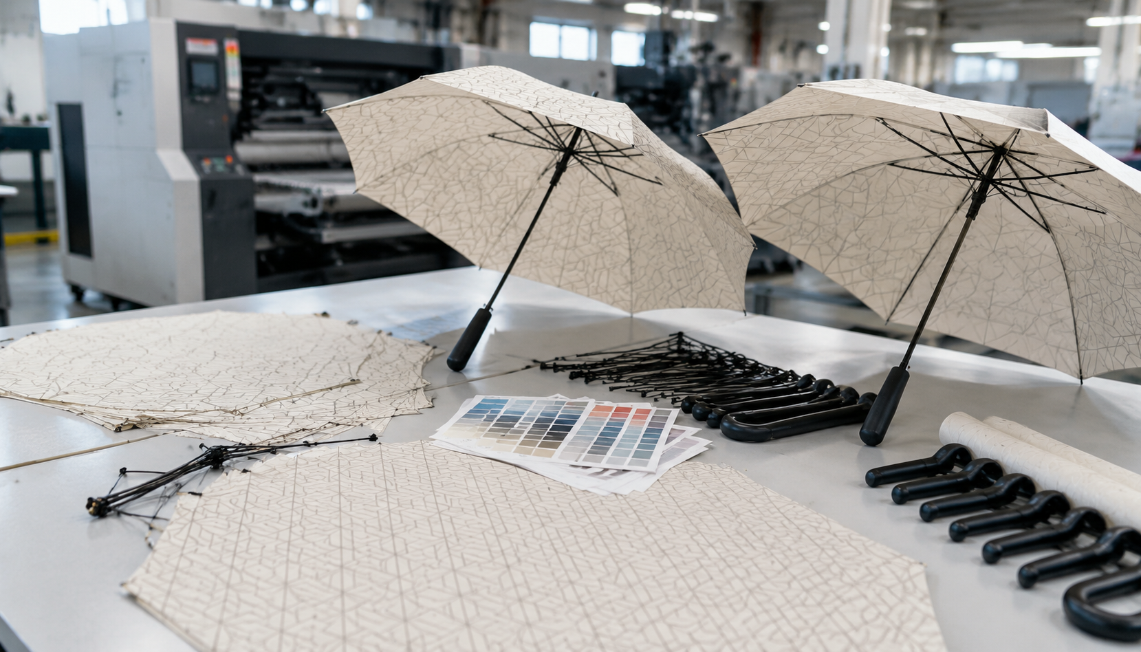 Repeat Pattern Printing for Private-Label Umbrella Lines
