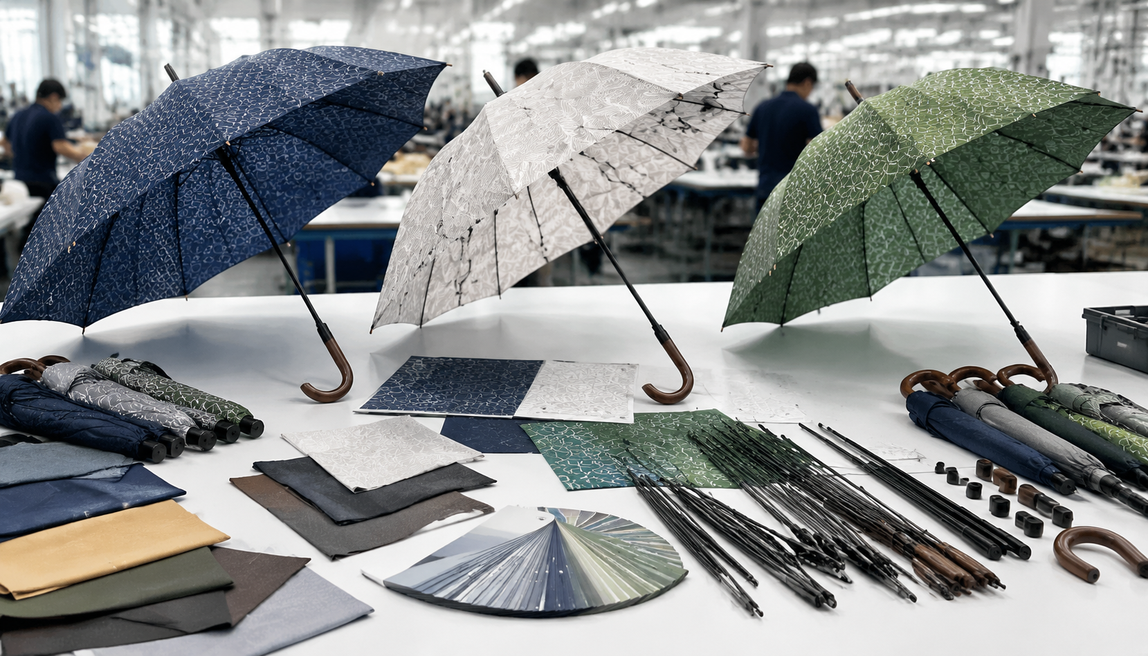 Repeat Pattern Umbrella Branding for Retail and Event Programs