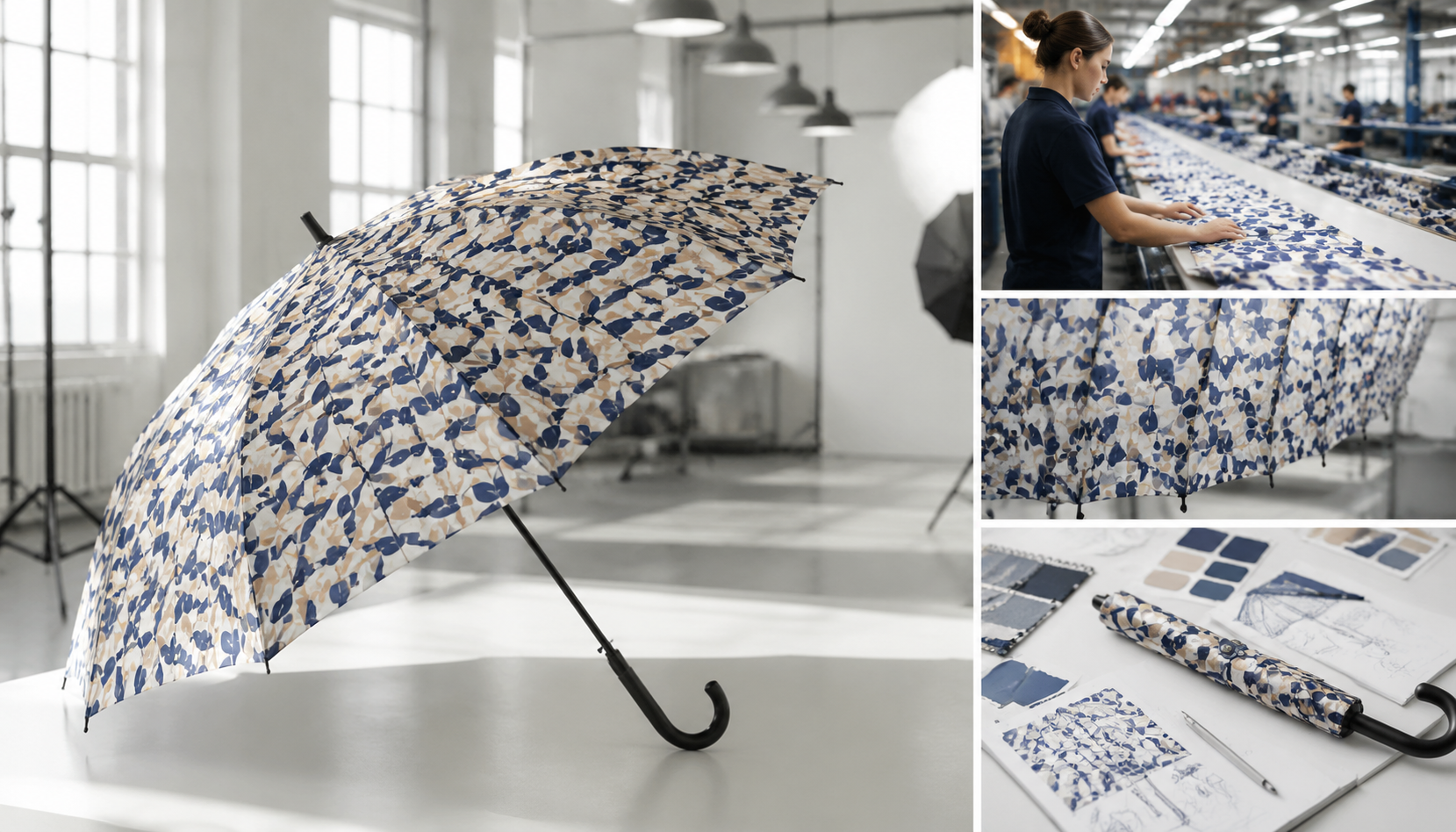 Repeat Pattern Umbrella Printing for Branded Collections