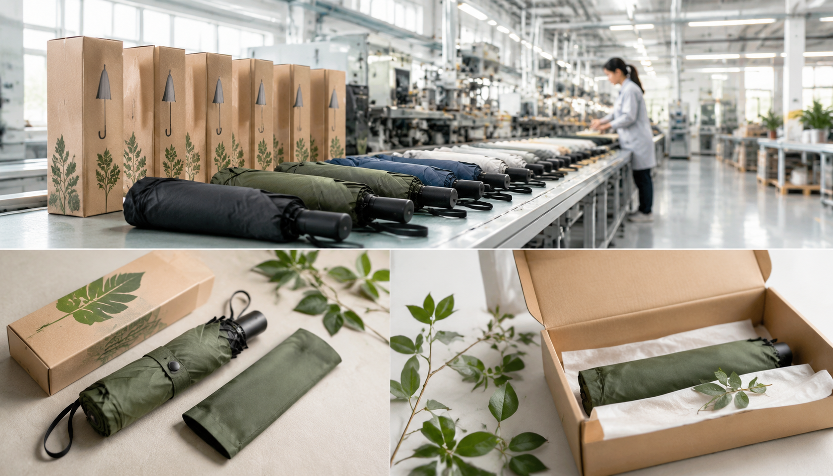 Sustainable Branded Umbrella Packaging Without Weak Displays
