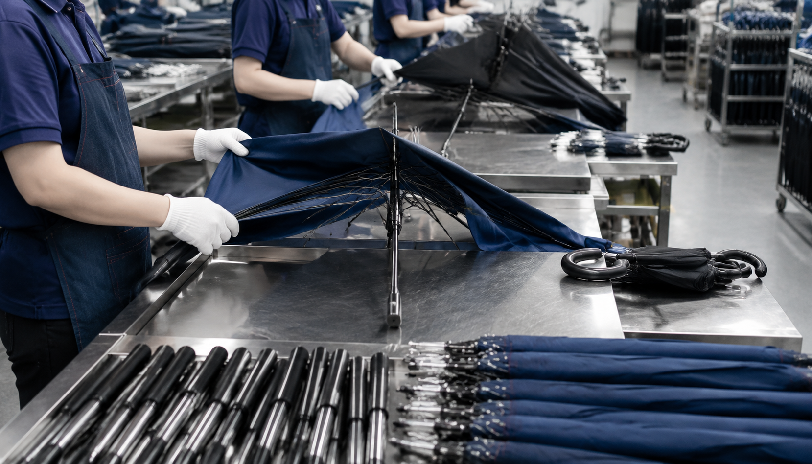 Umbrella Final Assembly Line Setup for Consistent Quality