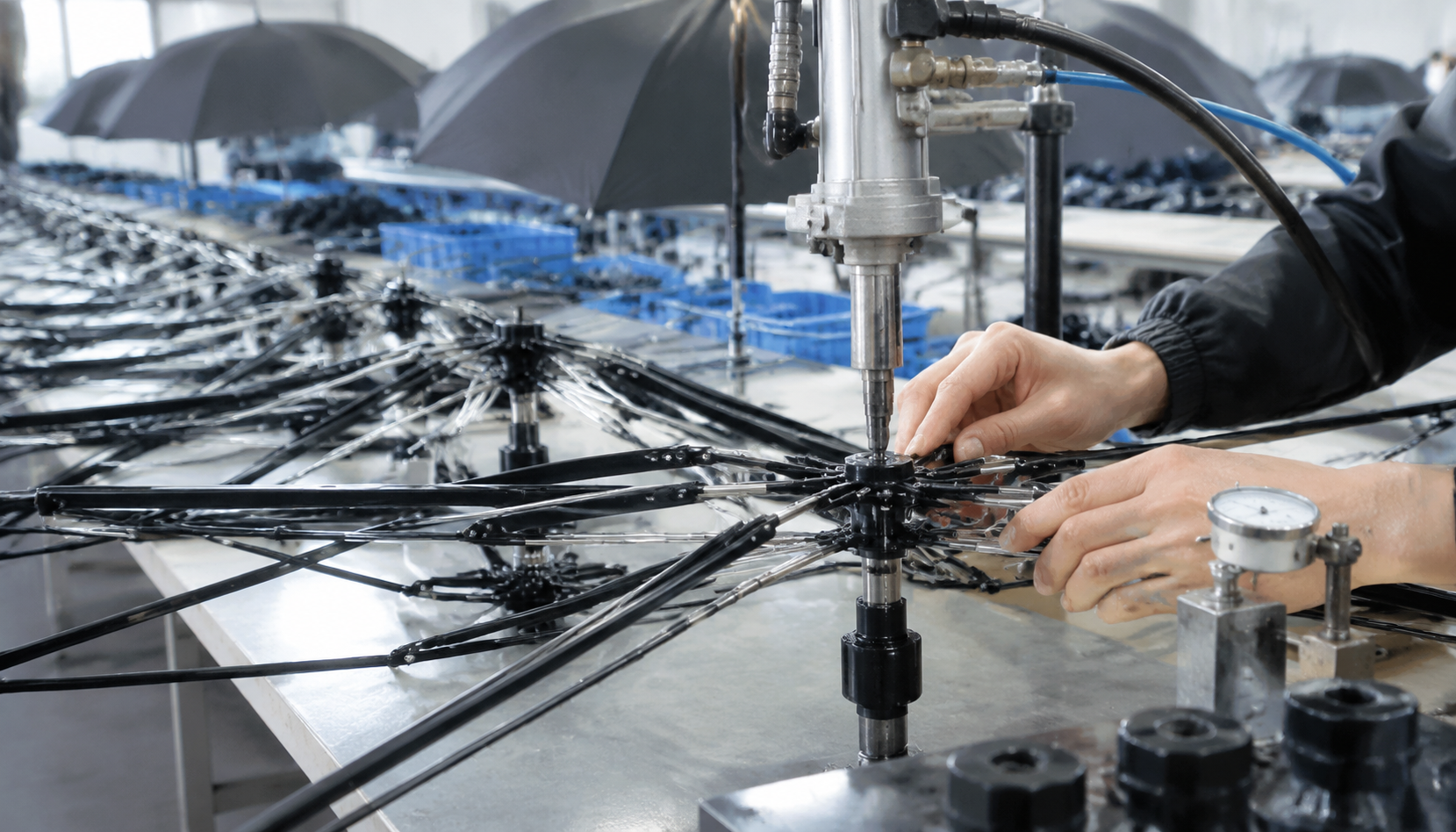 Umbrella Frame Riveting Process Controls for Bulk Orders