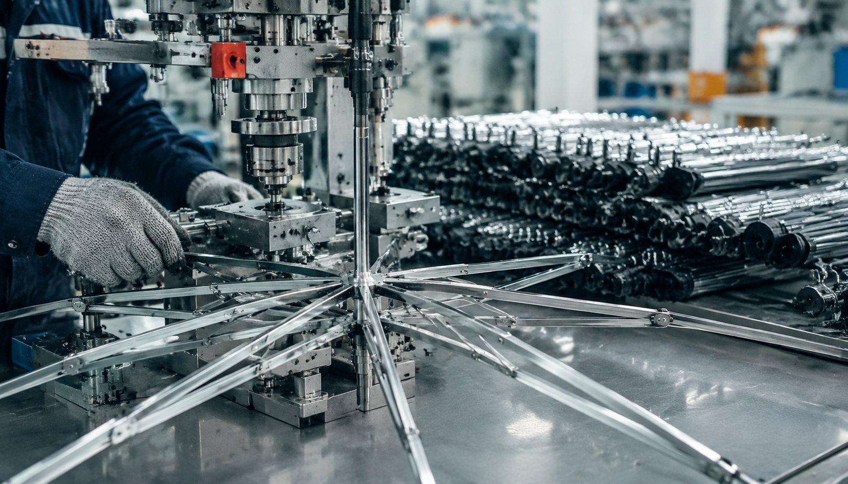 Umbrella Frame Riveting Process for Stronger Bulk Orders