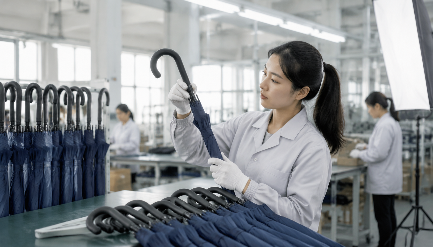 Umbrella Handle and Shaft Bonding QC for Bulk Production