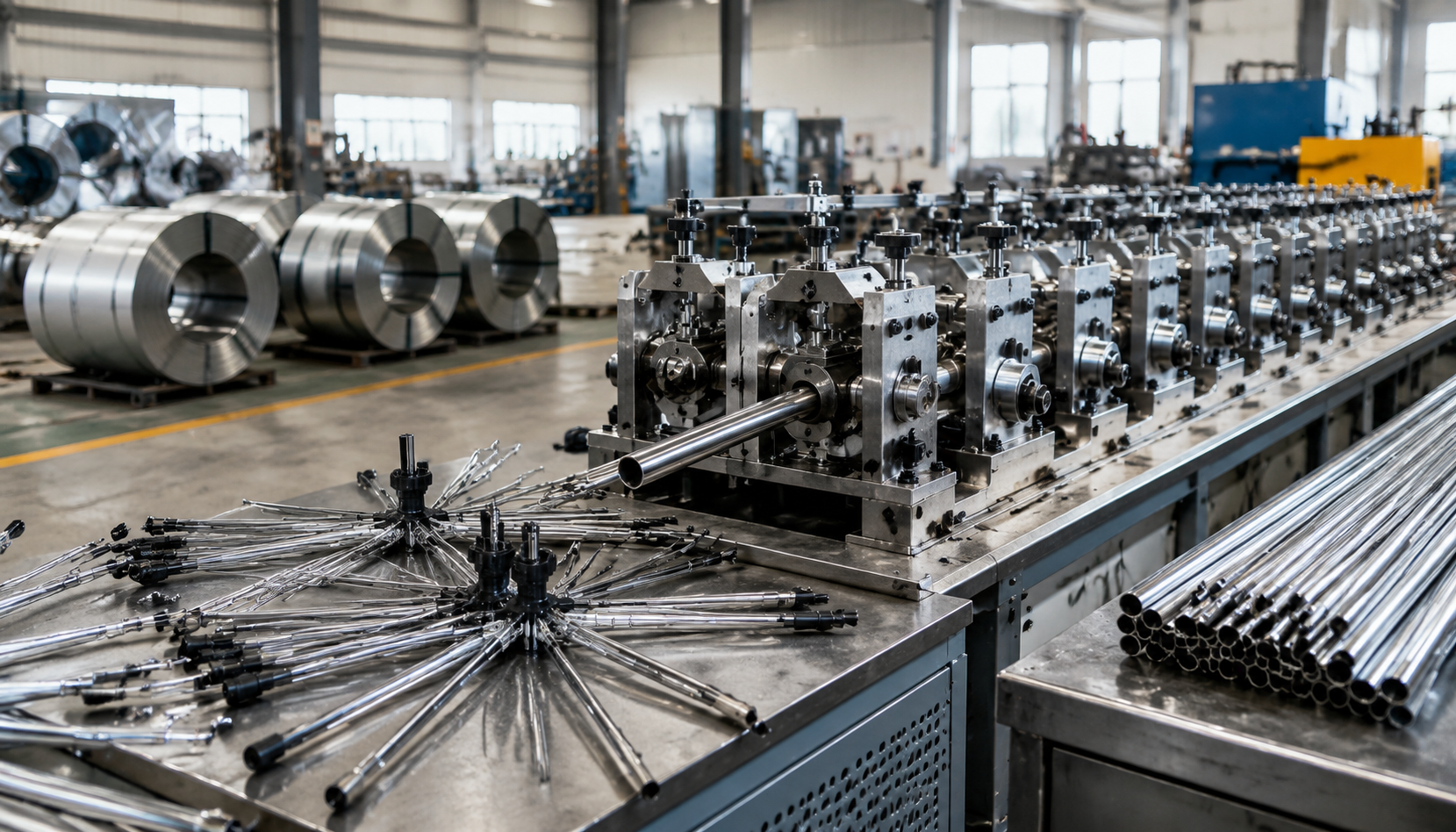 Umbrella Metal Tube Forming for Shafts and Rib Parts