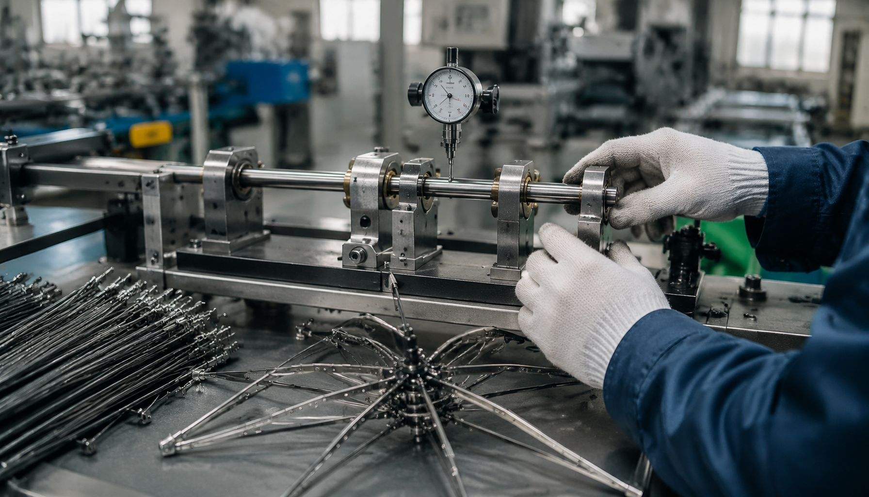 Umbrella Shaft Straightening and Runout Checks in Production