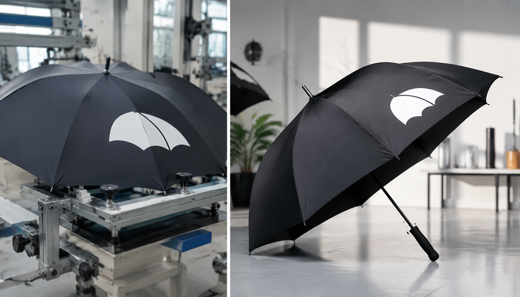 White Ink Underbase for Logos on Dark Umbrella Canopies